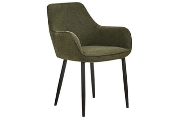 Set med 2 matstolar Alden - Grön, Svart - Möbler - Fåtölj & stolar - Matstol & köksstol