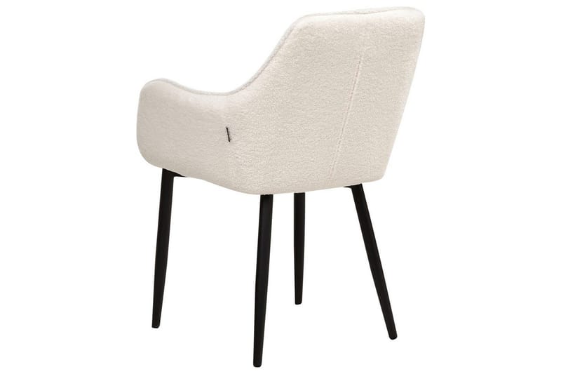 Set med 2 matstolar Alden - Vit, Svart - Möbler - Fåtölj & stolar - Matstol & köksstol