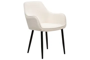 Set med 2 matstolar Alden - Vit, Svart - Möbler - Fåtölj & stolar - Matstol & köksstol