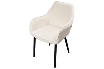 Set med 2 matstolar Alden - Vit, Svart - Möbler - Fåtölj & stolar - Matstol & köksstol