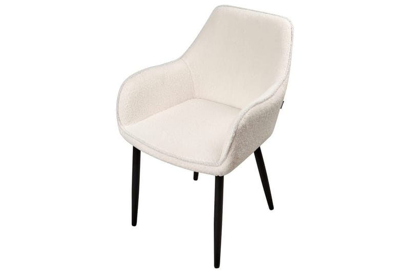 Set med 2 matstolar Alden - Vit, Svart - Möbler - Fåtölj & stolar - Matstol & köksstol