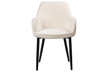 Set med 2 matstolar Alden - Vit, Svart - Möbler - Fåtölj & stolar - Matstol & köksstol