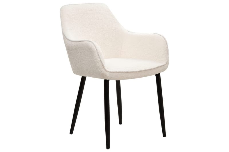 Set med 2 matstolar Alden - Vit, Svart - Möbler - Fåtölj & stolar - Matstol & köksstol