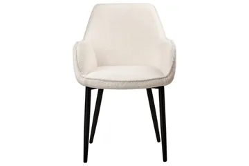 Set med 2 matstolar Alden - Vit, Svart - Möbler - Fåtölj & stolar - Matstol & köksstol