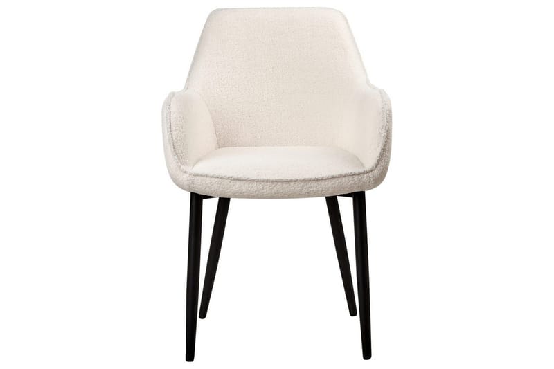 Set med 2 matstolar Alden - Vit, Svart - Möbler - Fåtölj & stolar - Matstol & köksstol