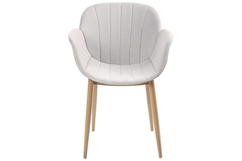 Set med 2 matstolar Alice - Grå, ljust trä - Möbler - Fåtölj & stolar - Matstol & köksstol