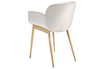 Set med 2 matstolar Alice - Grå, ljust trä - Möbler - Fåtölj & stolar - Matstol & köksstol