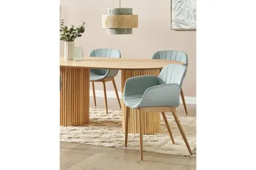 Set med 2 matstolar Alice - Grönt, ljust trä - Möbler - Fåtölj & stolar - Matstol & köksstol