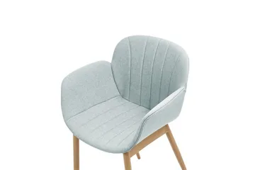 Set med 2 matstolar Alice - Grönt, ljust trä - Möbler - Fåtölj & stolar - Matstol & köksstol