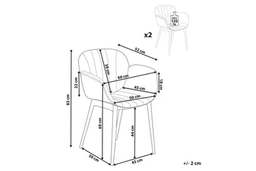 Set med 2 matstolar Alice - Grönt, ljust trä - Möbler - Fåtölj & stolar - Matstol & köksstol