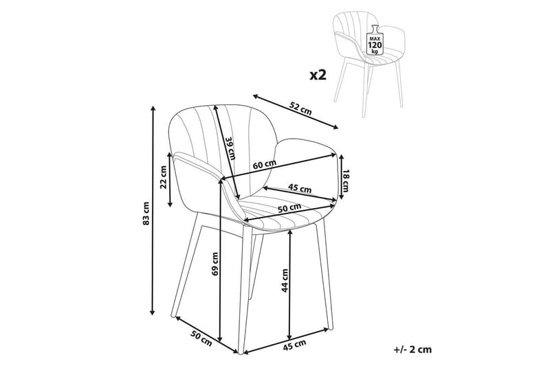 Set med 2 matstolar Alice - Grönt, ljust trä - Möbler - Fåtölj & stolar - Matstol & köksstol