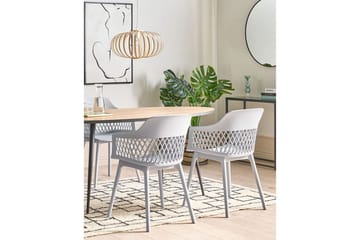 Set med 2 matstolar Almira - Grå - Möbler - Fåtölj & stolar - Matstol & köksstol