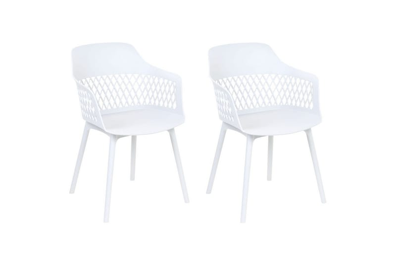 Set med 2 matstolar Almira, Vit