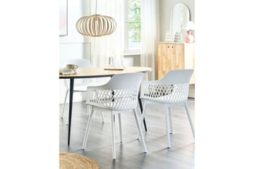 Set med 2 matstolar Almira - Vit - Möbler - Fåtölj & stolar - Matstol & köksstol