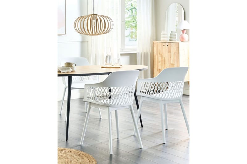 Set med 2 matstolar Almira - Vit - Möbler - Fåtölj & stolar - Matstol & köksstol