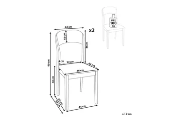 Set med 2 matstolar Alvin - Ljus trä, grön - Möbler - Fåtölj & stolar - Matstol & köksstol