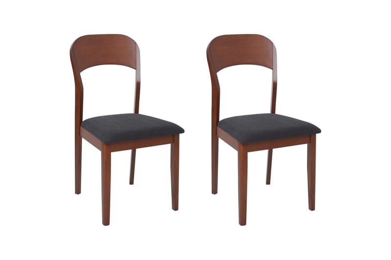 Set med 2 matstolar Alvin - Mörk trä, svart - Möbler - Fåtölj & stolar - Matstol & köksstol