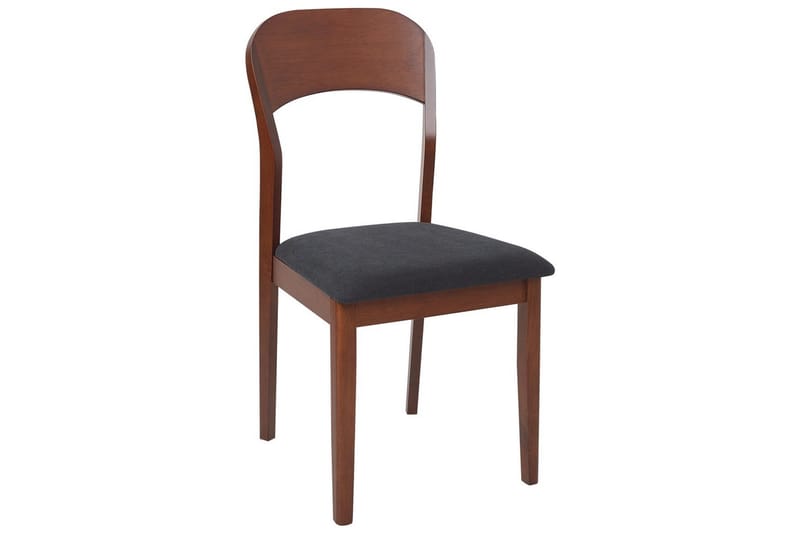 Set med 2 matstolar Alvin - Mörk trä, svart - Möbler - Fåtölj & stolar - Matstol & köksstol