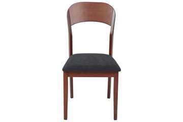 Set med 2 matstolar Alvin - Mörk trä, svart - Möbler - Fåtölj & stolar - Matstol & köksstol