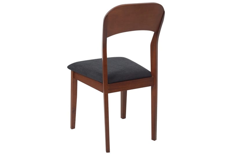 Set med 2 matstolar Alvin - Mörk trä, svart - Möbler - Fåtölj & stolar - Matstol & köksstol