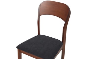 Set med 2 matstolar Alvin - Mörk trä, svart - Möbler - Fåtölj & stolar - Matstol & köksstol
