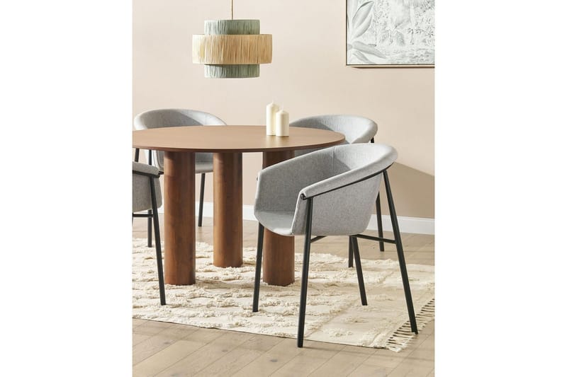 Set med 2 matstolar Ames - Grå, svart - Möbler - Fåtölj & stolar - Matstol & köksstol