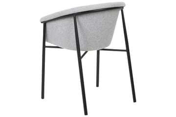 Set med 2 matstolar Ames - Grå, svart - Möbler - Fåtölj & stolar - Matstol & köksstol