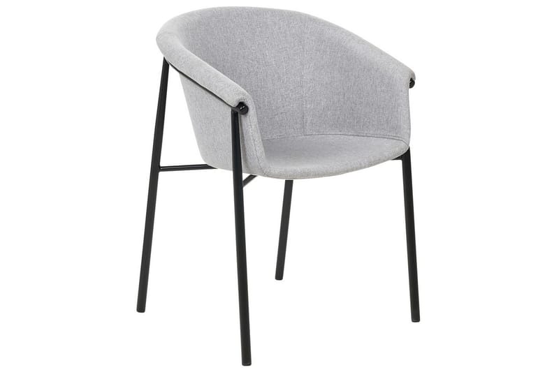 Set med 2 matstolar Ames - Grå, svart - Möbler - Fåtölj & stolar - Matstol & köksstol