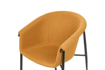 Set med 2 matstolar Ames - Orange, svart - Möbler - Fåtölj & stolar - Matstol & köksstol