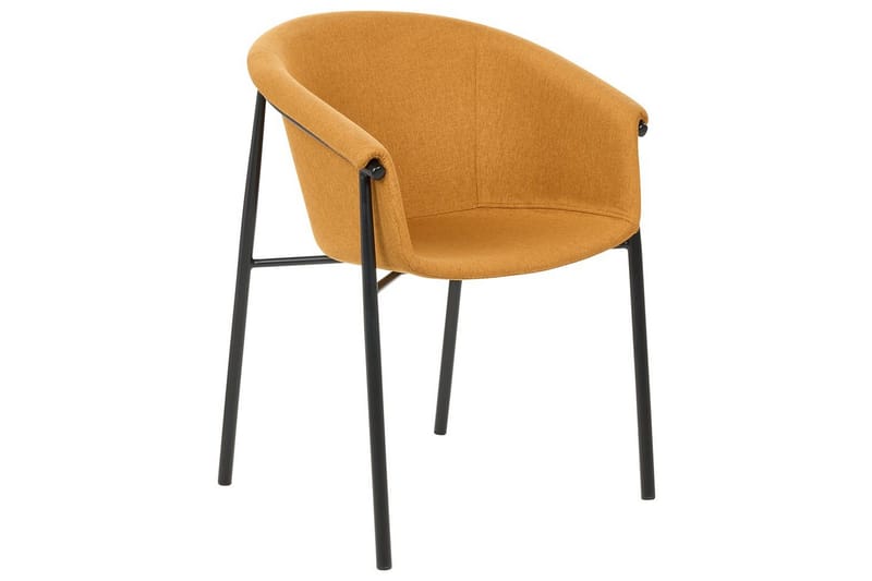 Set med 2 matstolar Ames - Orange, svart - Möbler - Fåtölj & stolar - Matstol & köksstol