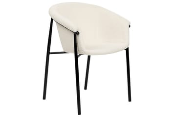 Set med 2 matstolar Ames - Vit, Svart - Möbler - Fåtölj & stolar - Matstol & köksstol