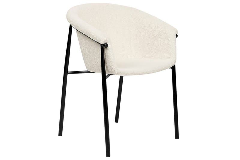 Set med 2 matstolar Ames - Vit, Svart - Möbler - Fåtölj & stolar - Matstol & köksstol