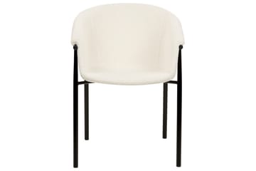 Set med 2 matstolar Ames - Vit, Svart - Möbler - Fåtölj & stolar - Matstol & köksstol