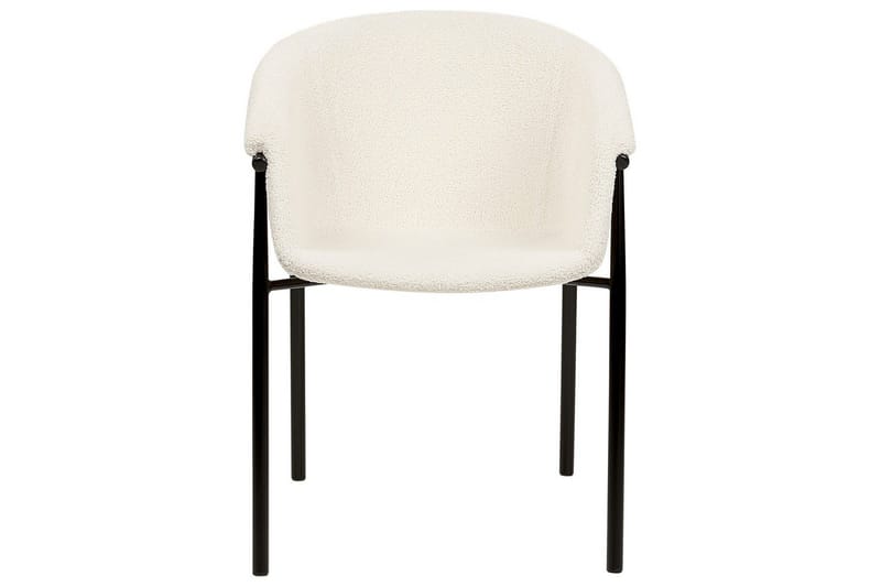 Set med 2 matstolar Ames - Vit, Svart - Möbler - Fåtölj & stolar - Matstol & köksstol