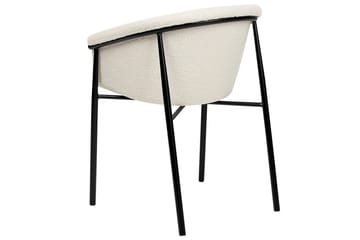 Set med 2 matstolar Ames - Vit, Svart - Möbler - Fåtölj & stolar - Matstol & köksstol