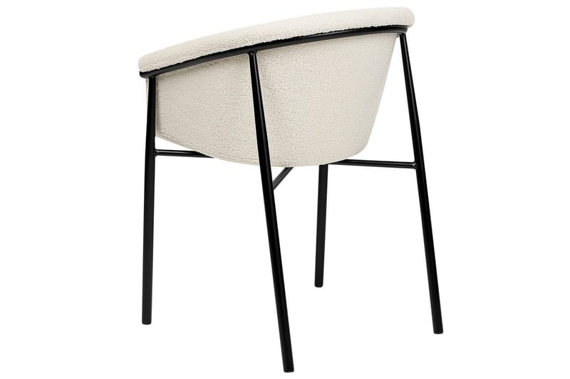 Set med 2 matstolar Ames - Vit, Svart - Möbler - Fåtölj & stolar - Matstol & köksstol