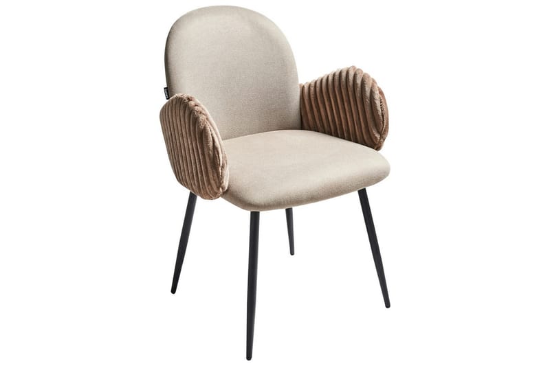 Set med 2 matstolar Amity - Beige, svart, brun - Möbler - Fåtölj & stolar - Matstol & köksstol