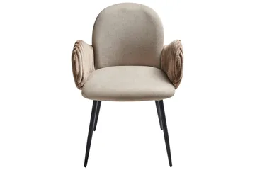 Set med 2 matstolar Amity - Beige, svart, brun - Möbler - Fåtölj & stolar - Matstol & köksstol