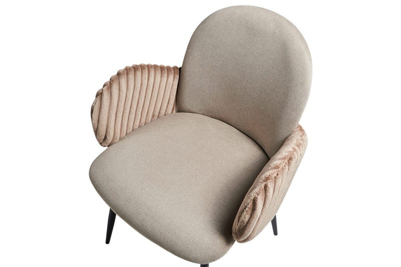 Set med 2 matstolar Amity - Beige, svart, brun - Möbler - Fåtölj & stolar - Matstol & köksstol