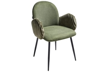 Set med 2 matstolar Amity - Grön, Svart - Möbler - Fåtölj & stolar - Matstol & köksstol