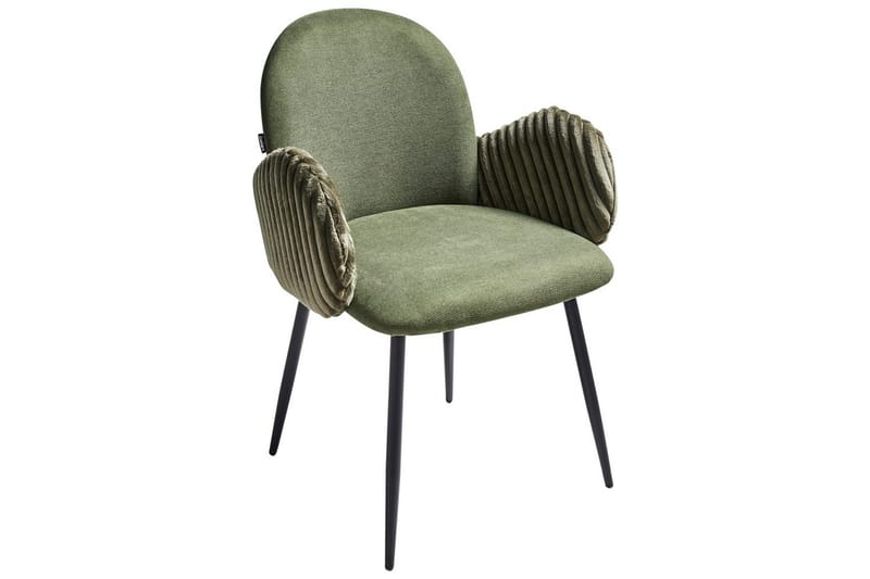 Set med 2 matstolar Amity - Grön, Svart - Möbler - Fåtölj & stolar - Matstol & köksstol