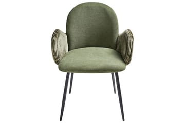 Set med 2 matstolar Amity - Grön, Svart - Möbler - Fåtölj & stolar - Matstol & köksstol