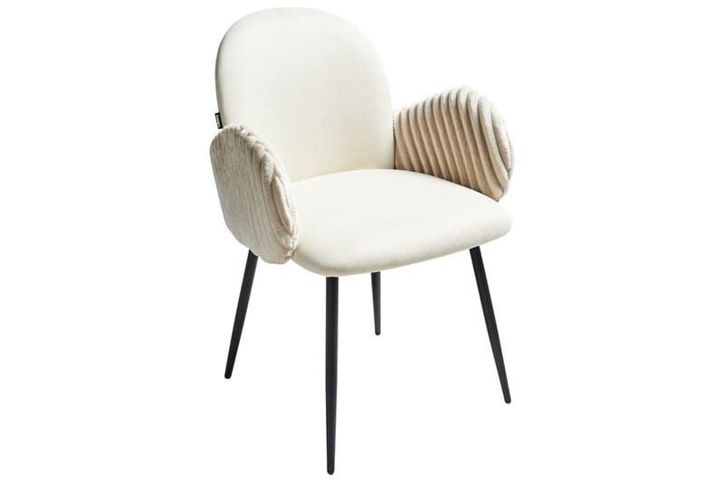 Set med 2 matstolar Amity - Ljusbeige, svart - Möbler - Fåtölj & stolar - Matstol & köksstol
