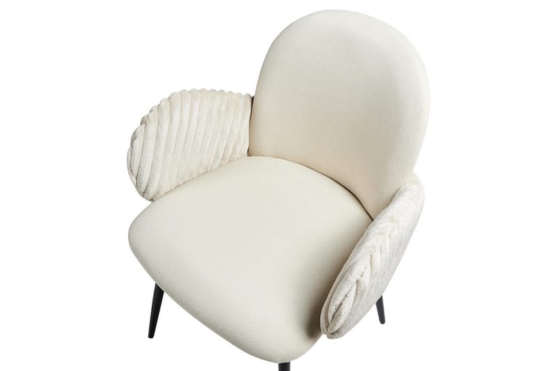 Set med 2 matstolar Amity - Ljusbeige, svart - Möbler - Fåtölj & stolar - Matstol & köksstol