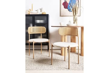 Set med 2 matstolar Andover - Ljus trä, beige - Möbler - Fåtölj & stolar - Matstol & köksstol