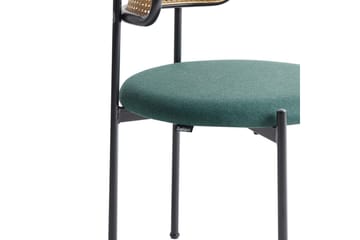Set med 2 matstolar Andover - Svart, ljust trä, grönt - Möbler - Fåtölj & stolar - Matstol & köksstol
