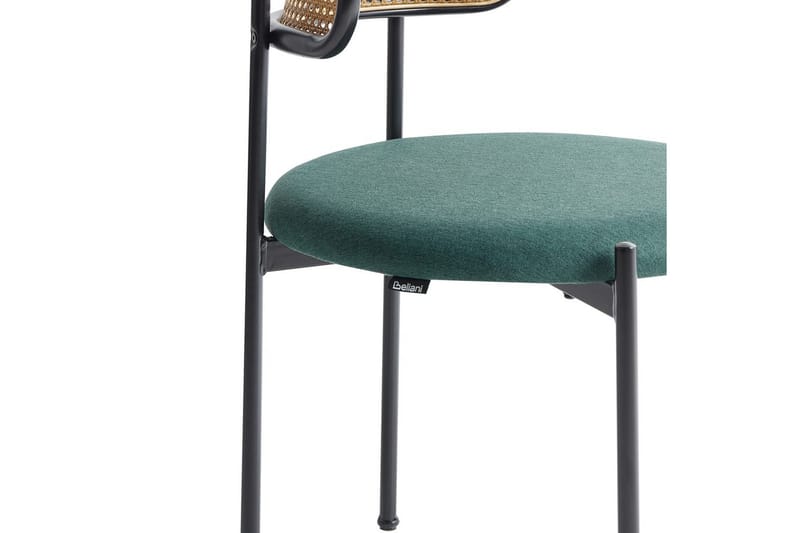 Set med 2 matstolar Andover - Svart, ljust trä, grönt - Möbler - Fåtölj & stolar - Matstol & köksstol