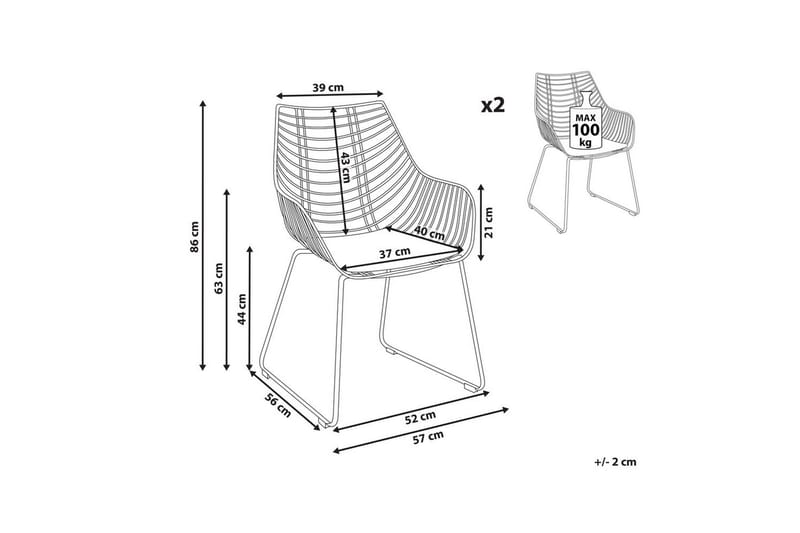 Set med 2 matstolar Annapolis - Möbler - Fåtölj & stolar - Matstol & köksstol