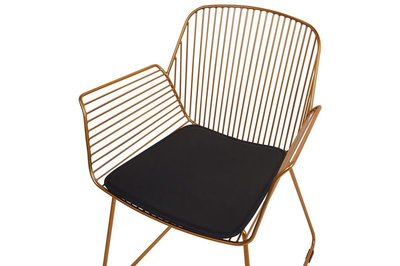 Set med 2 matstolar Appleton - Guld, svart - Möbler - Fåtölj & stolar - Matstol & köksstol