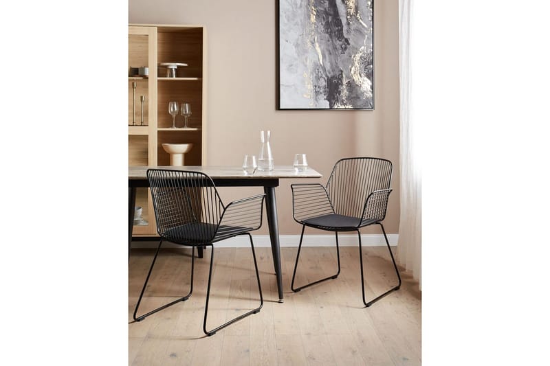 Set med 2 matstolar Appleton - Svart - Möbler - Fåtölj & stolar - Matstol & köksstol